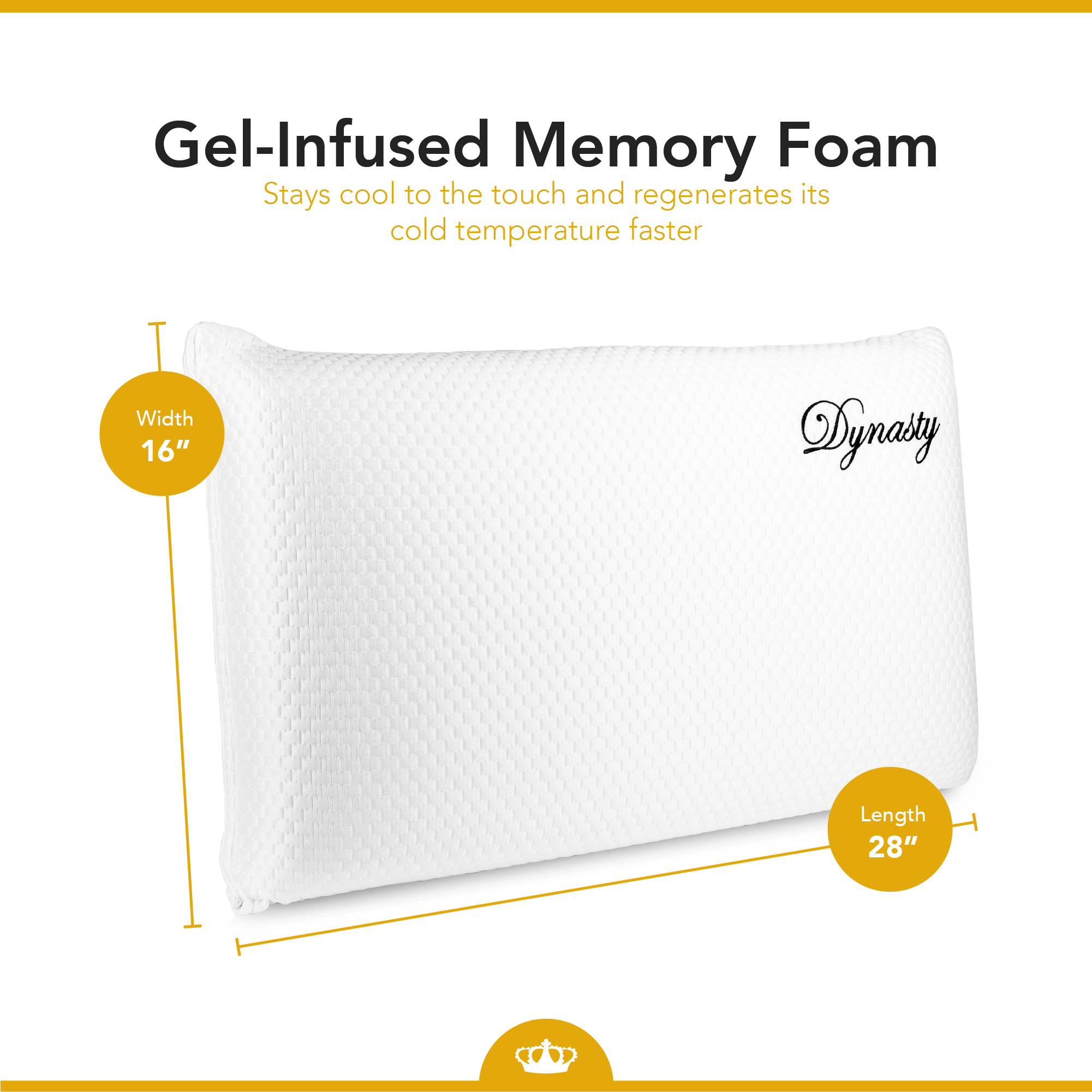 2 Coolbreeze Gel Memory Foam Pillows - DynastyMattress